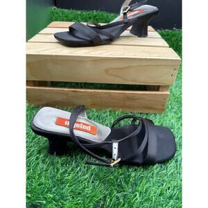 Unlisted - Open Toe Heels- Black- Size 6.5W